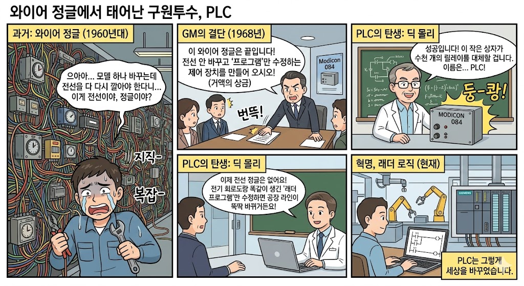 PLC의 역사 만화 설명
